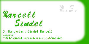 marcell sindel business card